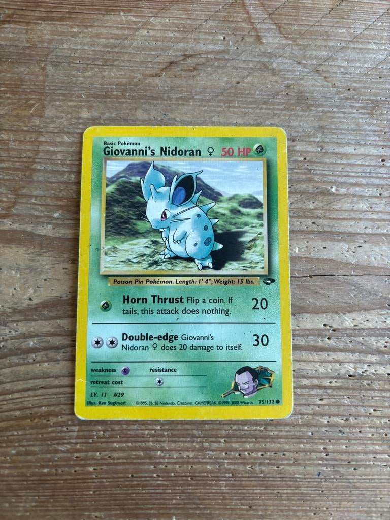 Giovanni's Nidoran Pokémon Gym Challenge Kaart, Ophalen of Verzenden, Gebruikt, Losse kaart