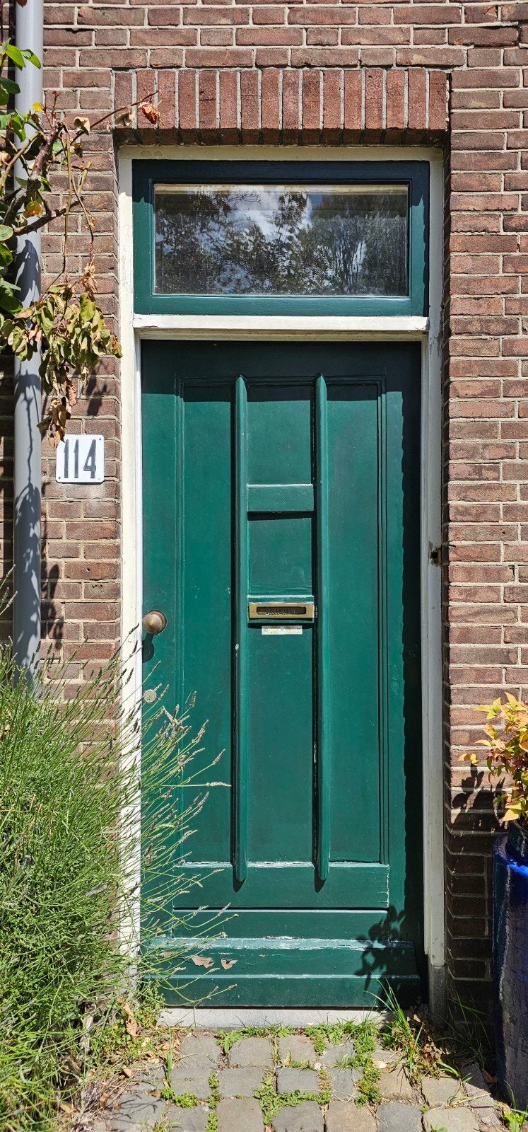 Originele jaren 30 voordeur, Gebruikt, Deurkozijn, 150 tot 225 cm, Hout