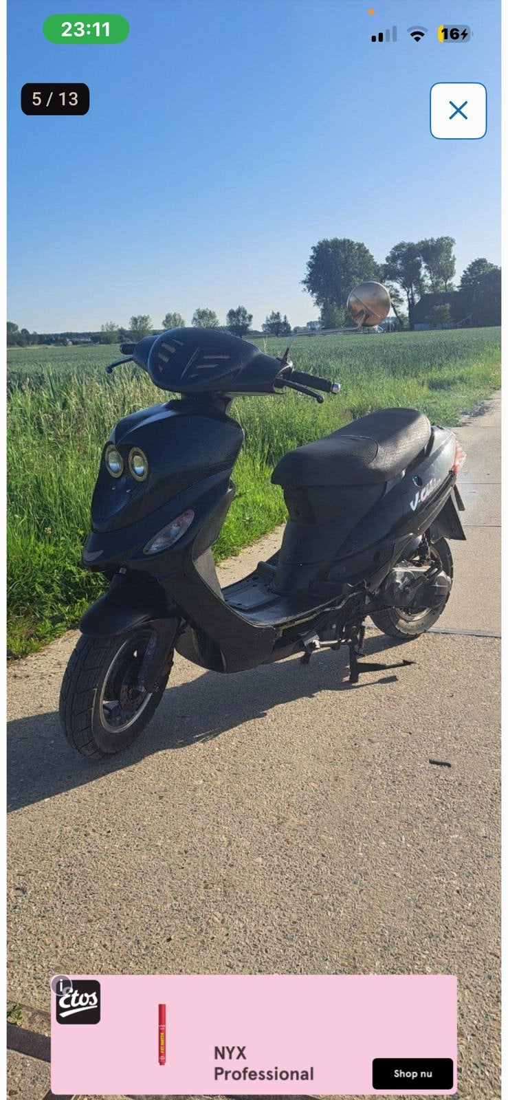 50cc scooter – project / opknapper – met kenteken, Ophalen of Verzenden, Zo goed als nieuw, Benzine, Overige modellen
