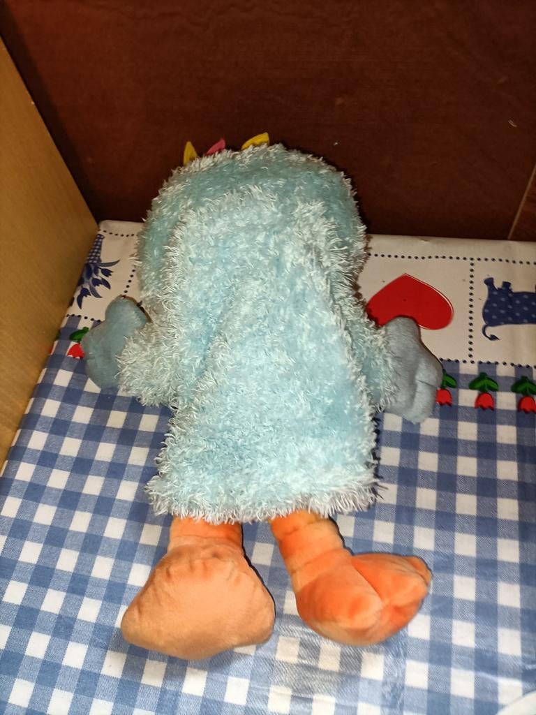 Pino handpop Sesamstraat 34 cm groot, Kinderen en Baby's, Speelgoed | Knuffels en Pluche, Ophalen of Verzenden, Zo goed als nieuw