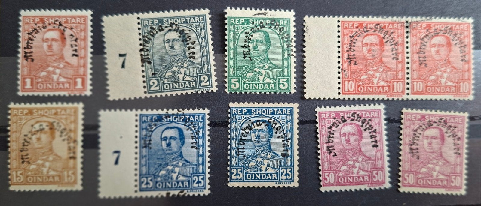 Albanië 928. Koninkrijk,  opdruk. Kleine zegels uit serie, Verzenden, Overige landen
