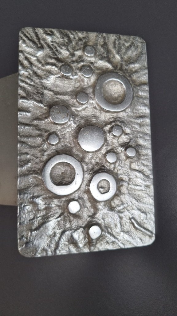 mid-century aluminium deurgreep, maankraters, Lunarscape, Antiek en Kunst, Ophalen of Verzenden