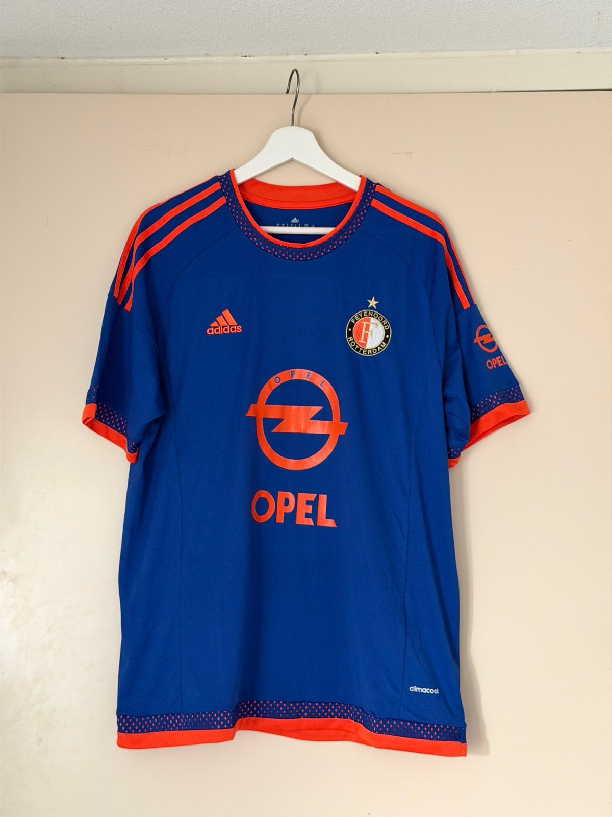 Feyenoord uitshirt 2015/16 - XL - blauw/oranje, Maat XL, Ophalen of Verzenden, Zo goed als nieuw, Shirt