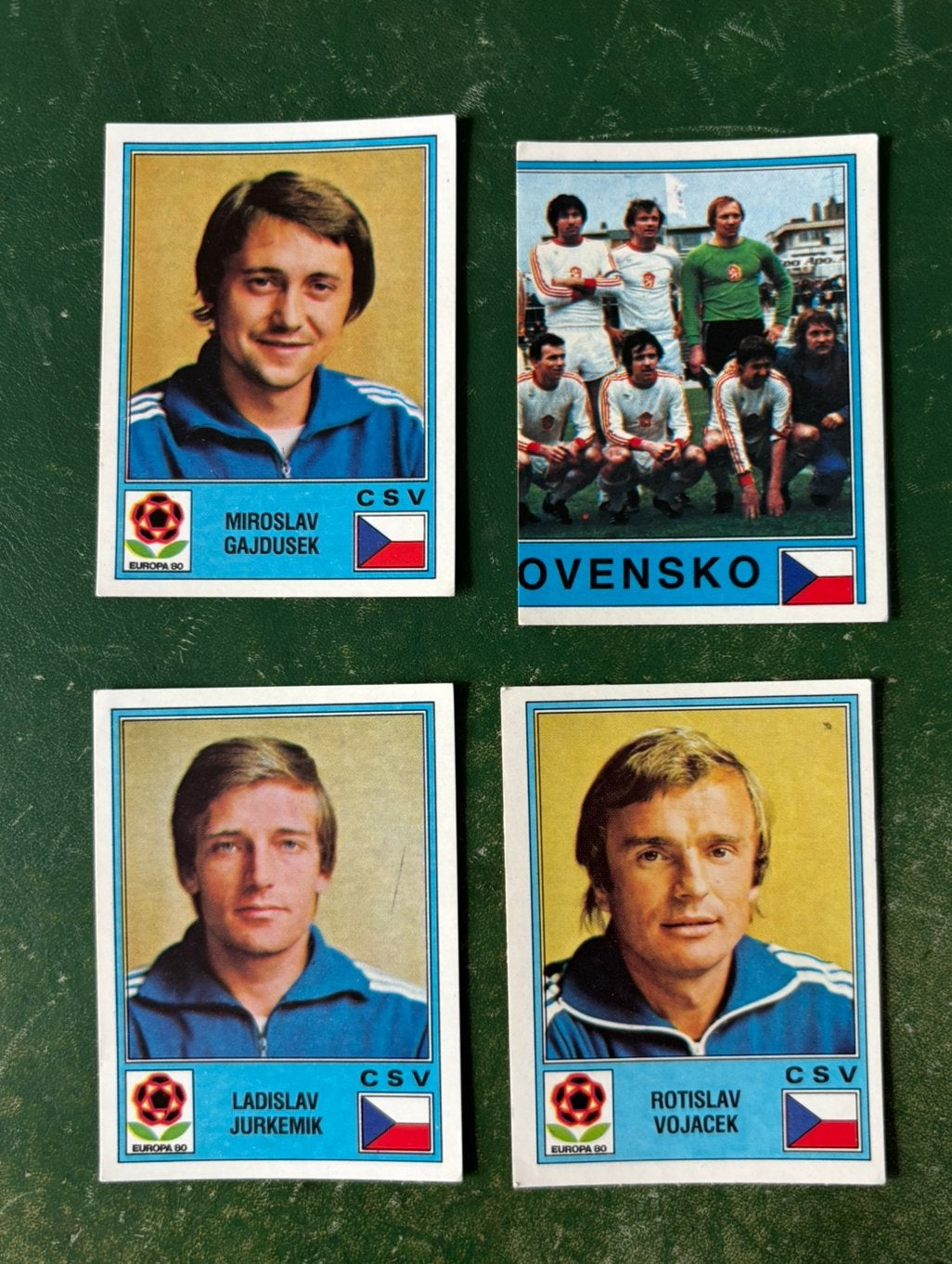 4 panini plaatjes Tsjechoslowakije Euro 80, Ophalen of Verzenden