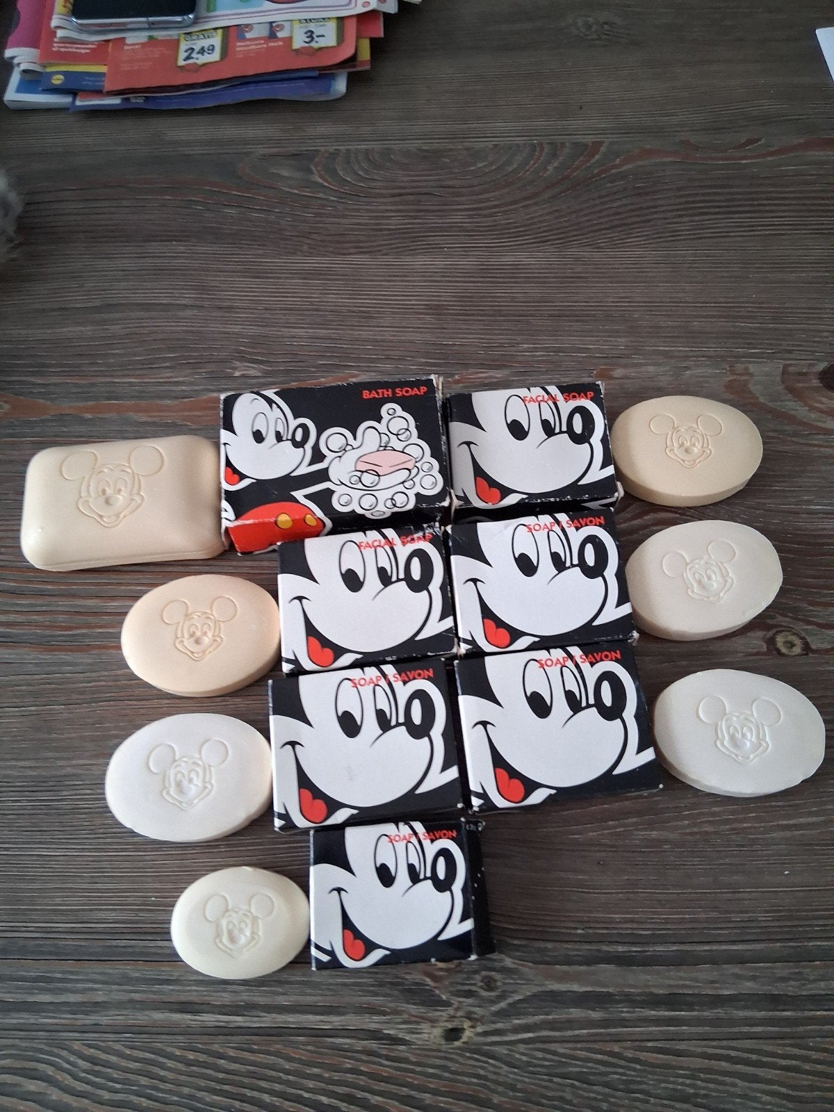 Vintage Mickey Mouse Zeepjes - Disney Collectie, Ophalen of Verzenden, Mickey Mouse, Zo goed als nieuw, Beeldje of Figuurtje