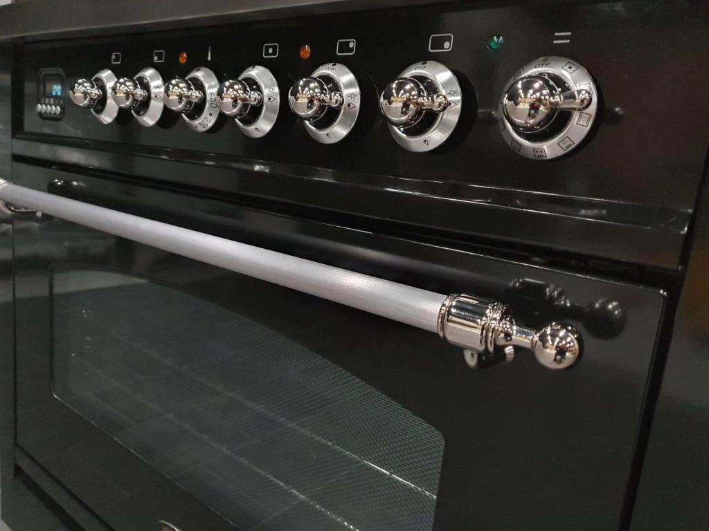🔥Luxe Boretti Fornuis 90cm hoogglans zwart + rvs frytop, Niet ingevuld, 60 cm of meer, Niet ingevuld, Ophalen of Verzenden