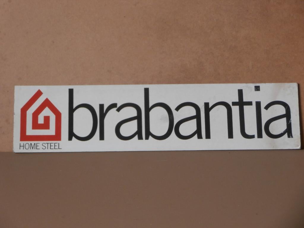 Vintage karton reclame bord Brabantia '60 oud bordje 53x13cm, Verzamelen, Merken en Reclamevoorwerpen, Ophalen of Verzenden, Gebruikt