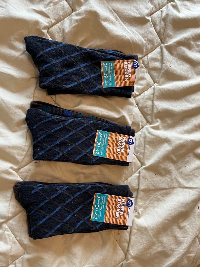 Albert Heijn Heren Sokken - 2 paar, Maat 39-42 (3 sets), Ophalen of Verzenden, Nieuw, Maat 39 t/m 42, Blauw
