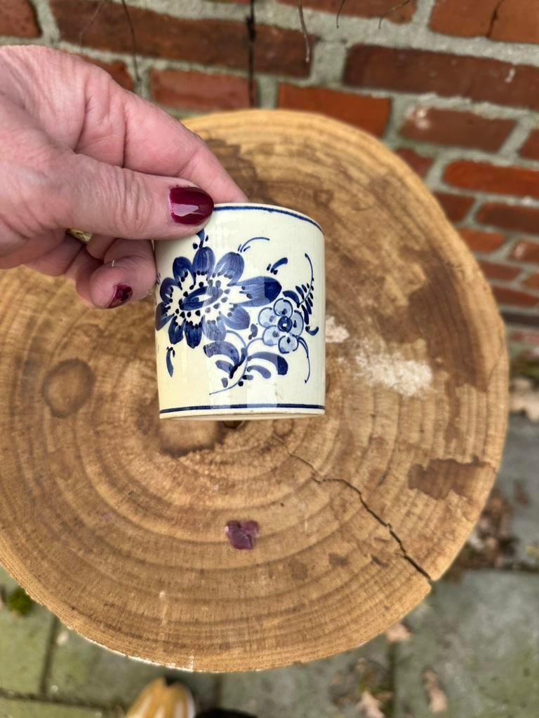 Delfts blauw potje vintage, Antiek en Kunst, Ophalen of Verzenden