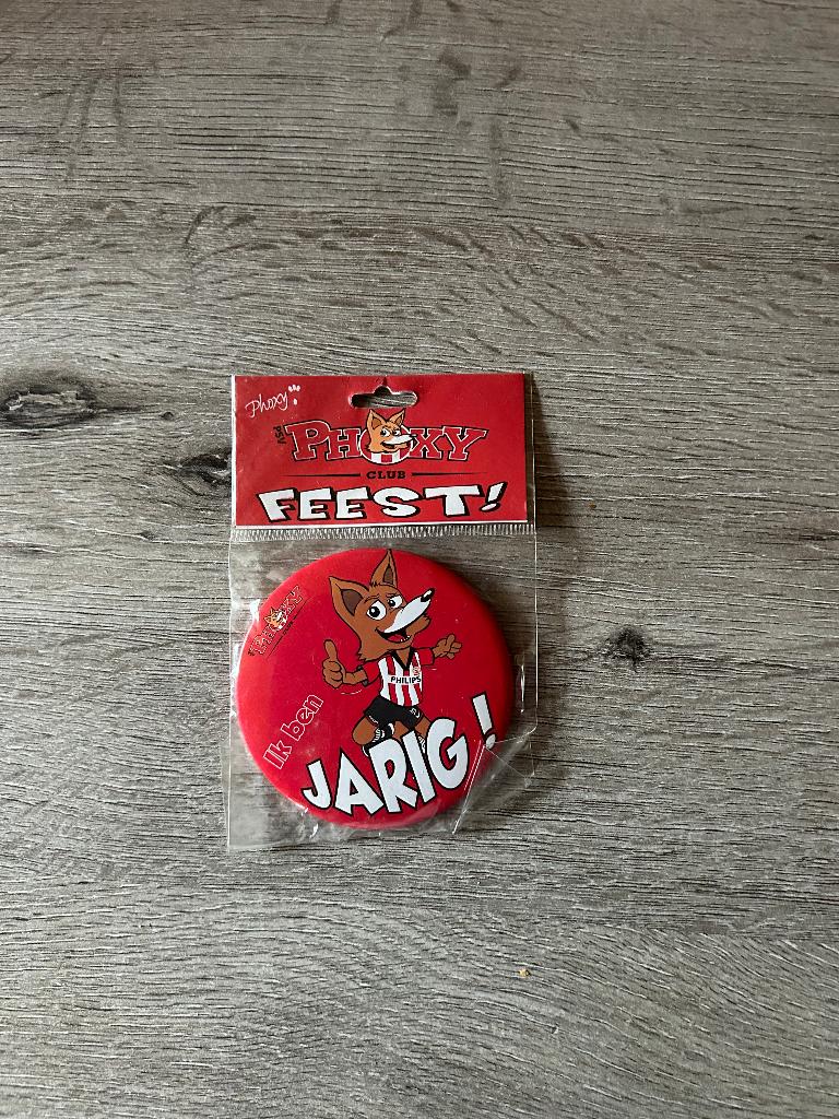Psv Phoxy Jarig button, Verzamelen, Ophalen of Verzenden, Nieuw, PSV, Overige typen