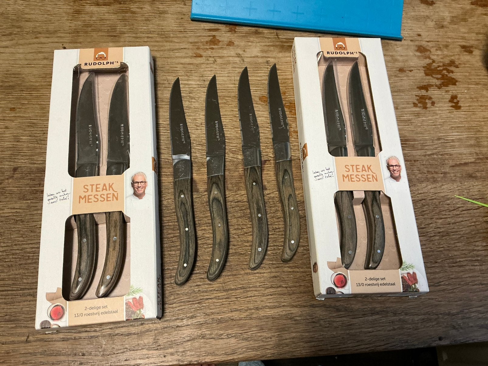 Rudolph steakmessen, Ophalen, Zo goed als nieuw, Rvs of Chroom