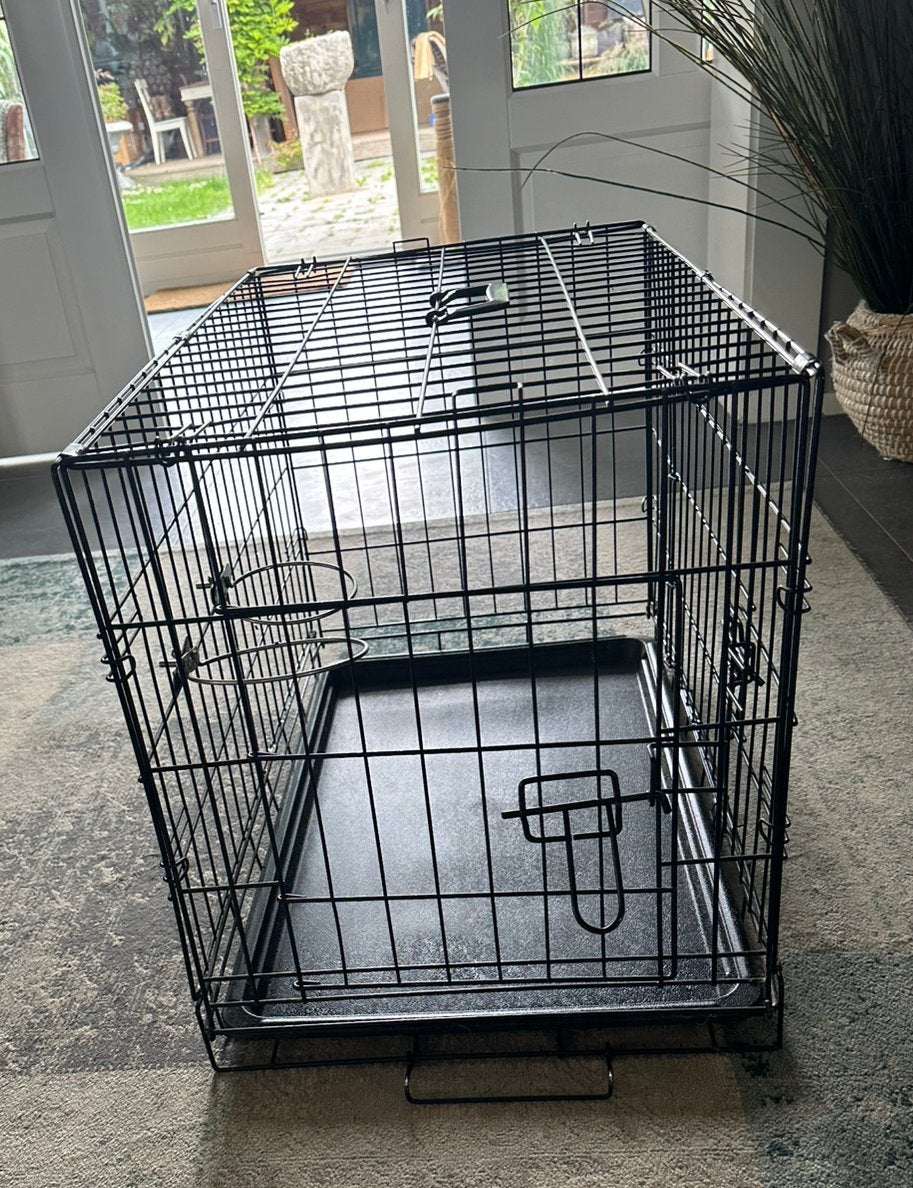 Opvouwbare hondenbench maat M, Ophalen, Gebruikt, Minder dan 65 cm, Hondenhok