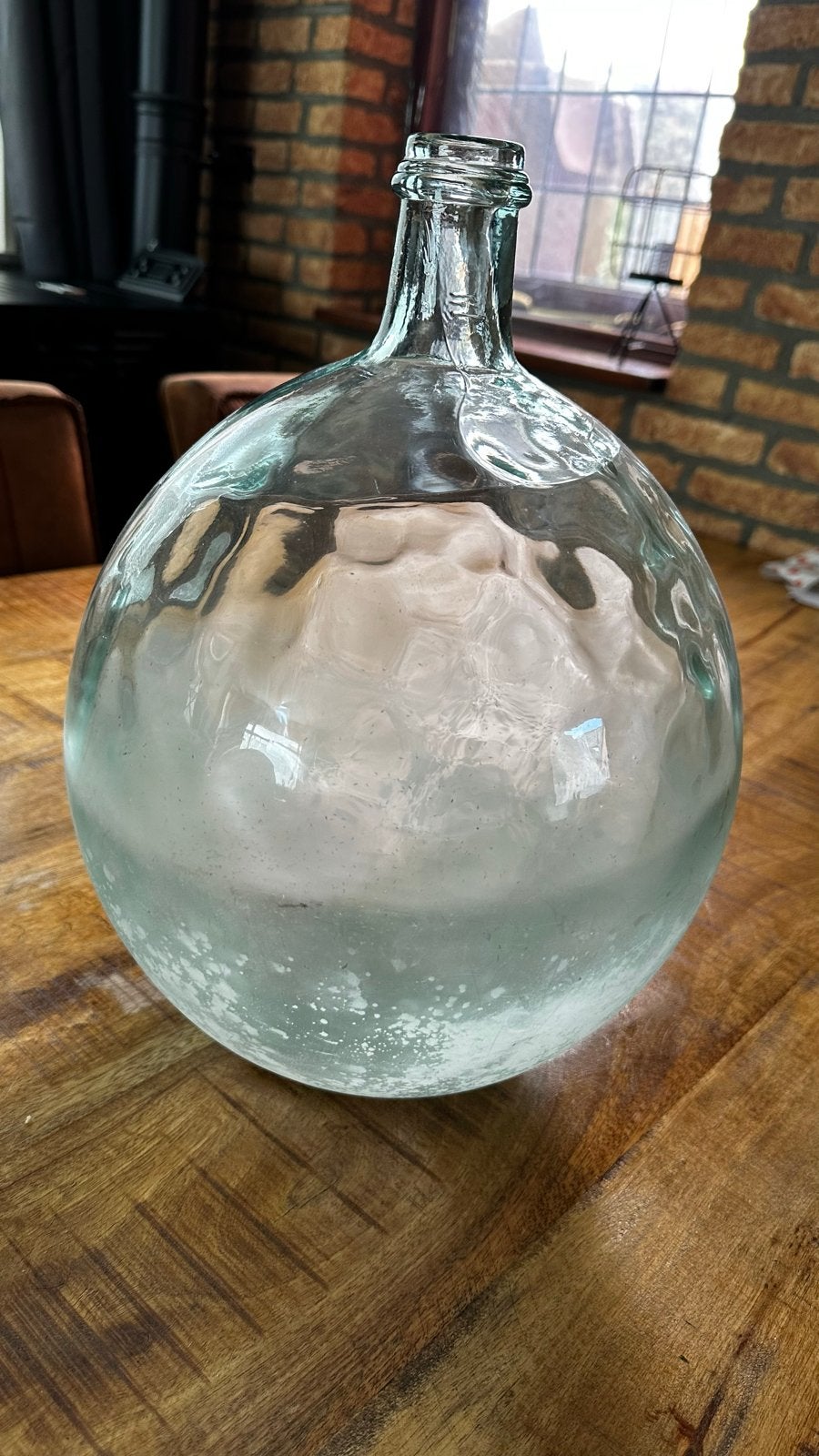 Grote glazen fles / karaf, decoratief, Ophalen