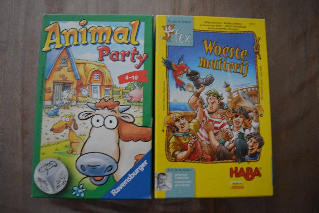 woeste muiterij haba en animal party, Hobby en Vrije tijd, Gezelschapsspellen | Kaartspellen, Ophalen of Verzenden, Gebruikt