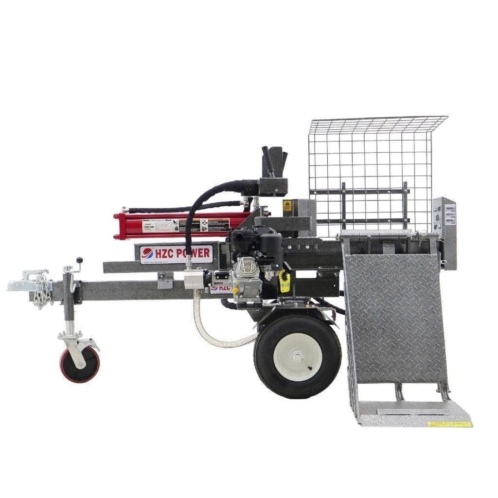 30 ton horizontale houtklover met benzinemotor en houtlift (, Tuin en Terras, Kloofmachines, Ophalen of Verzenden, Gebruikt, Elektrisch