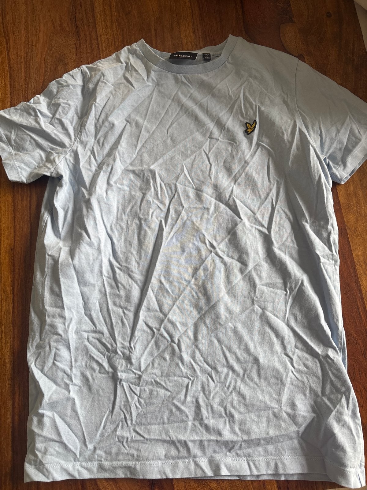 Lyle & Scott T-shirt lichtblauw - Maat 15-16 jaar, Kleding | Heren, Ophalen of Verzenden, Zo goed als nieuw, Overige maten, Blauw