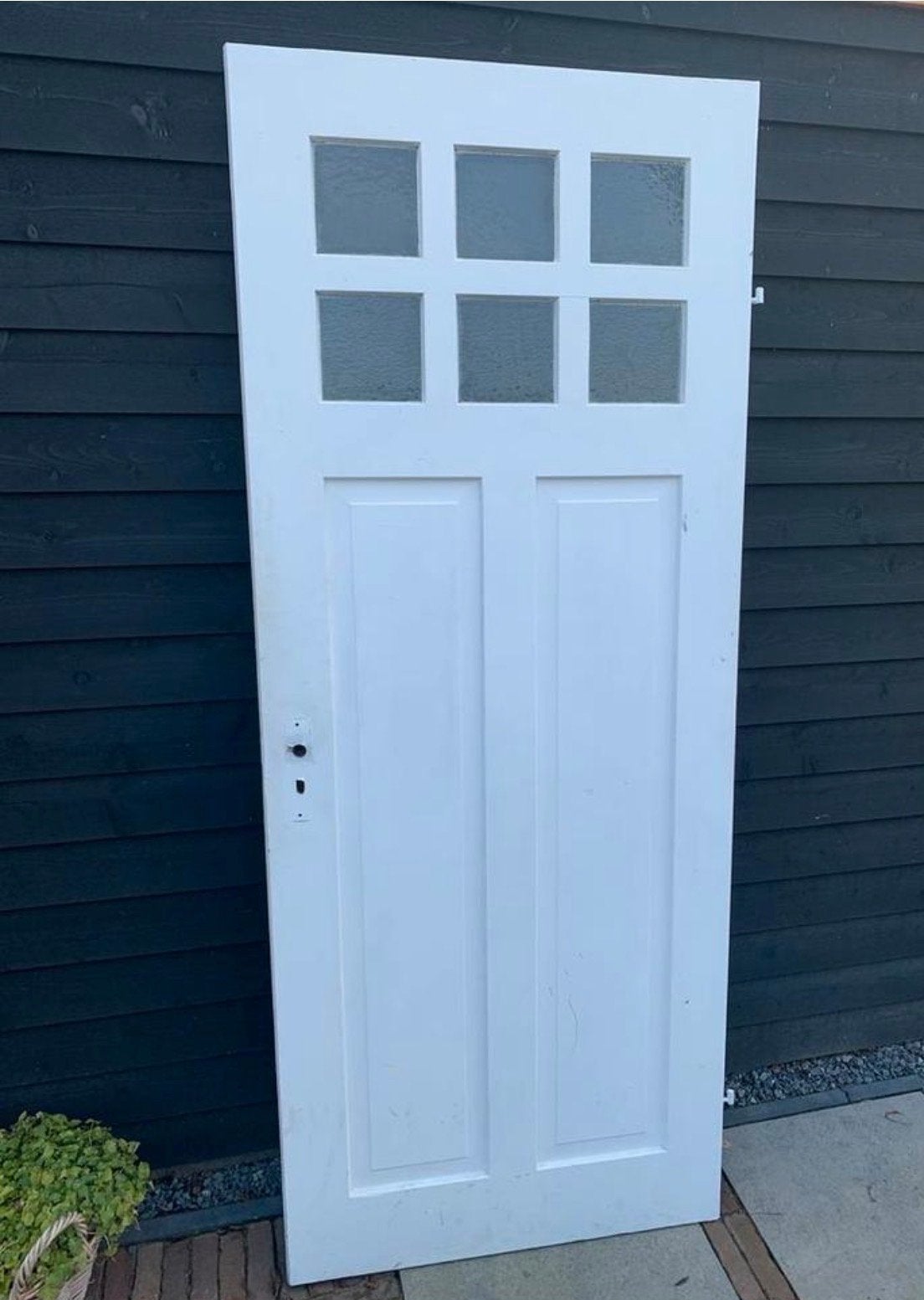 Landelijke binnendeur met glas, 209,5 x 83 cm, Ophalen, Gebruikt, 80 tot 100 cm, Binnendeur