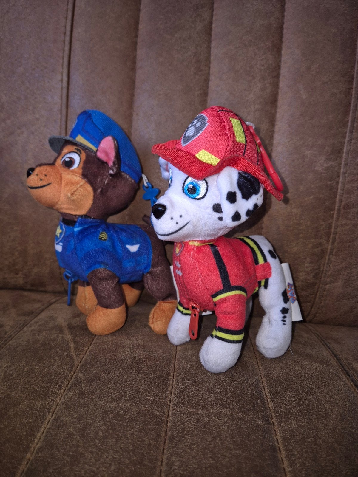 Paw Patrol knuffels Chase en Marshall met ritsvakje, Overige merken, Blauw, Klein (minder dan 20 cm), Paw Patrol
