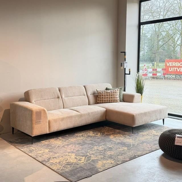 Hoekbank beige 296x165cm !!nieuw!!, Ophalen, Japandi, 250 tot 300 cm, Hoekbank