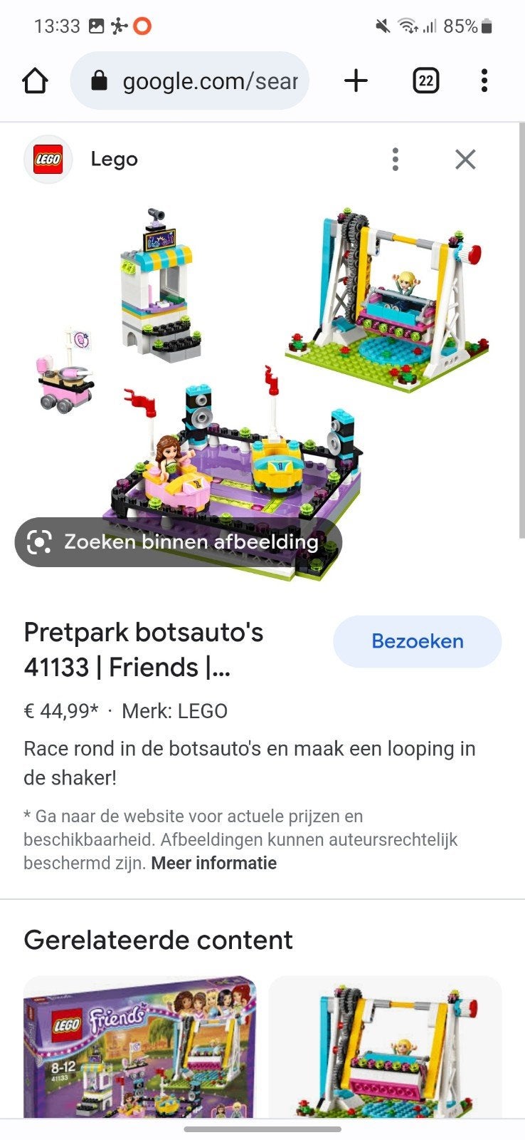 LEGO Friends Pretpark Botsauto's 41133, Ophalen, Zo goed als nieuw