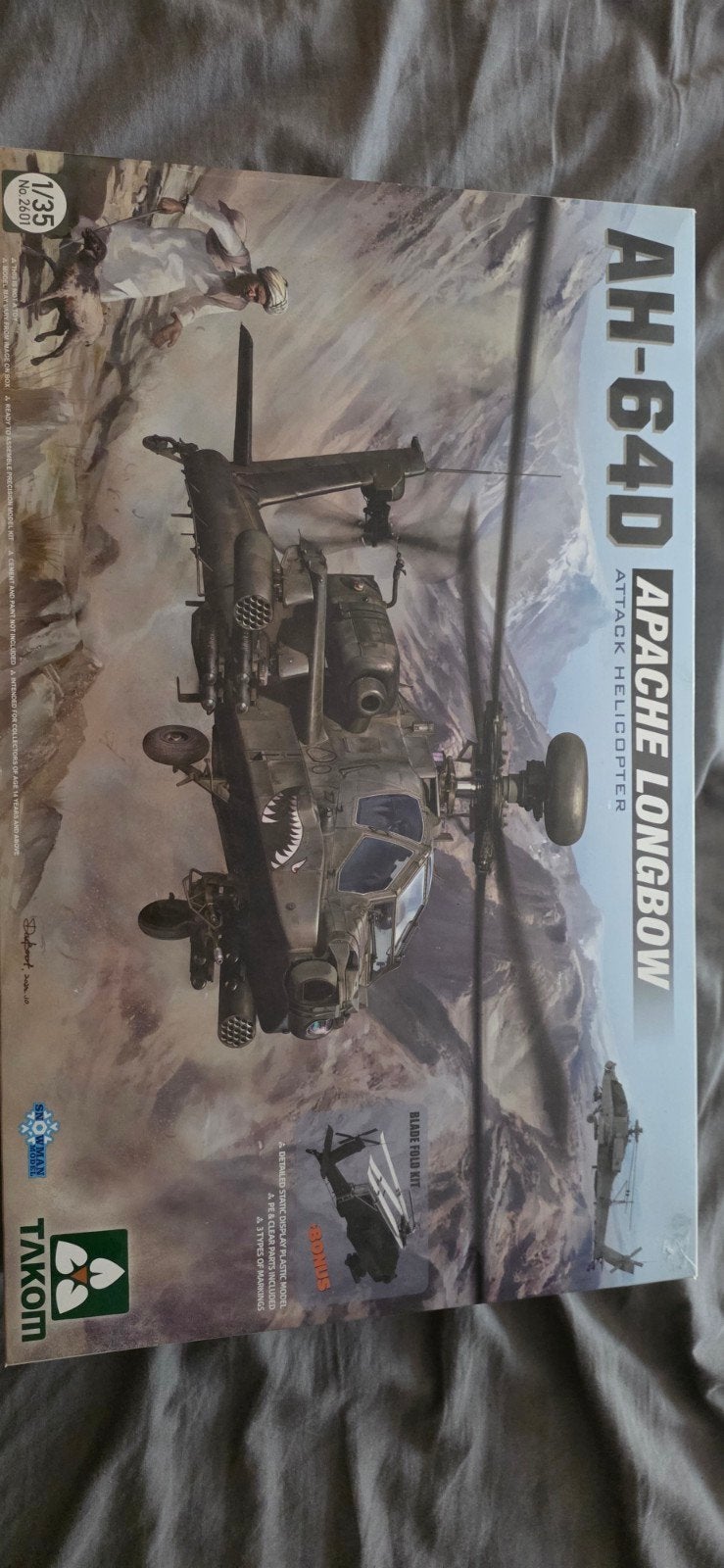 takom 1/35 apache longbow AH-64D, Hobby en Vrije tijd, Helikopter, Nieuw, Groter dan 1:72, Ophalen