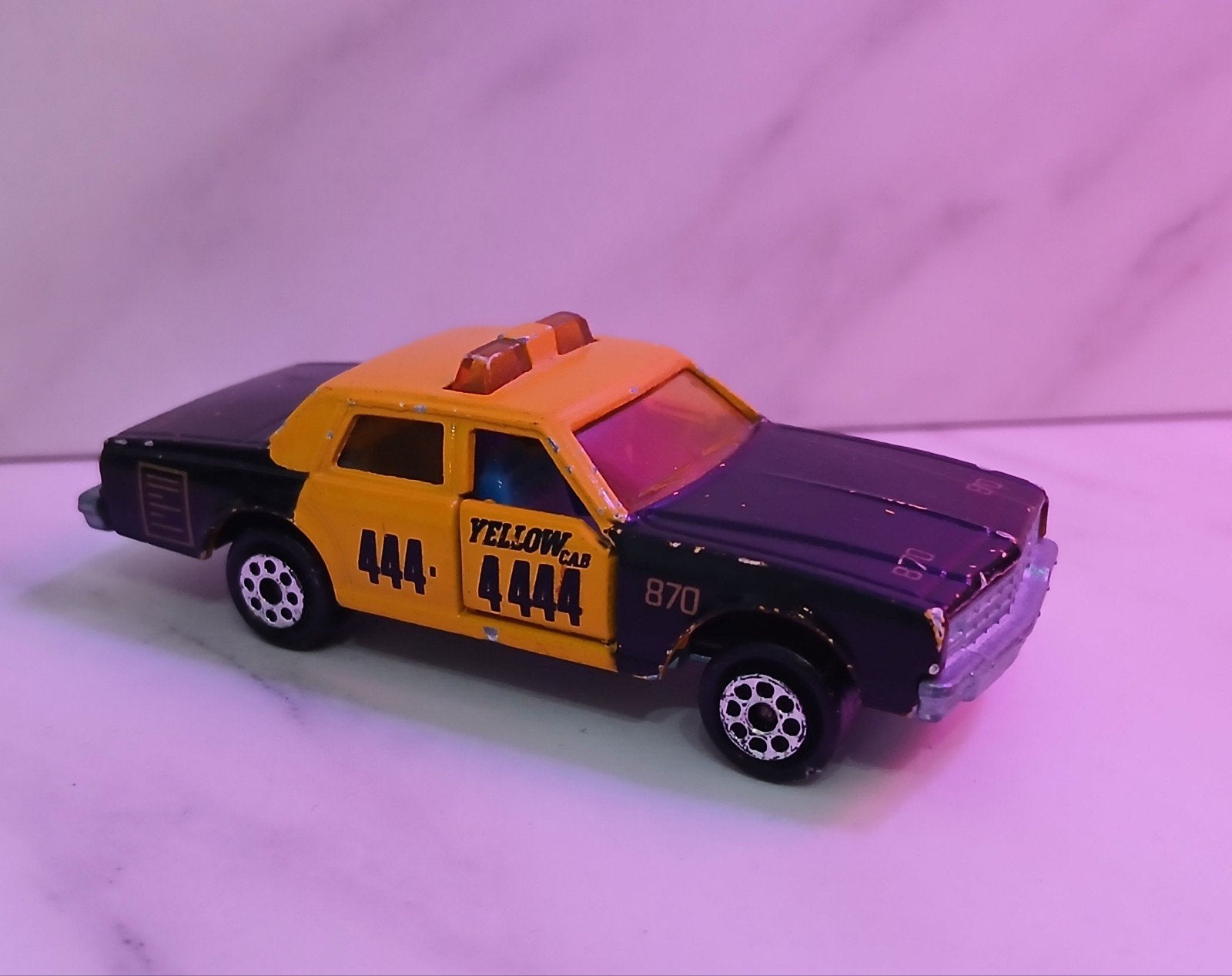 Majorette Chevrolet Impala Yellow Cab Taxi Speelgoedauto, Ophalen of Verzenden, Gebruikt