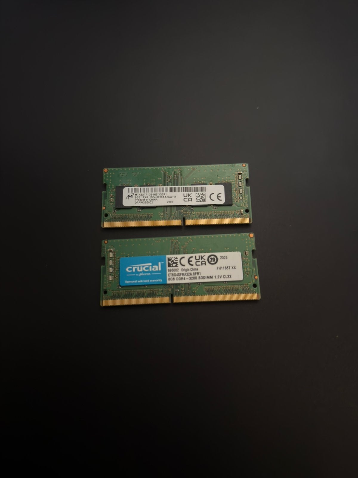 Crucial 2x8 (16gb) ddr4 3200 MHz SODIMM, Computers en Software, DDR4, Ophalen of Verzenden, Zo goed als nieuw, Laptop