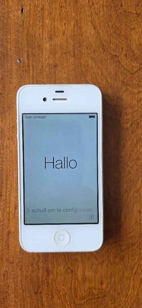 Apple 4S compleet, Telecommunicatie, Gebruikt, Wit, Ophalen of Verzenden, 8 GB