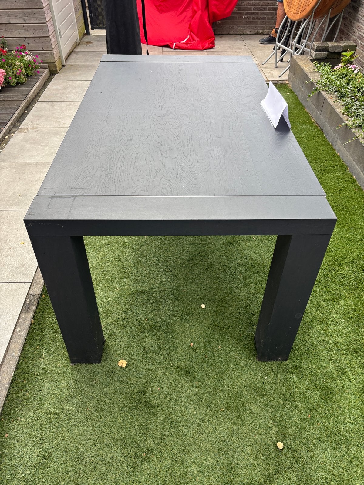Zwarte houten eettafel - GRATIS AF TE HALEN, Huis en Inrichting, Tafels | Eettafels, Ophalen, Gebruikt, 50 tot 100 cm, 150 tot 200 cm
