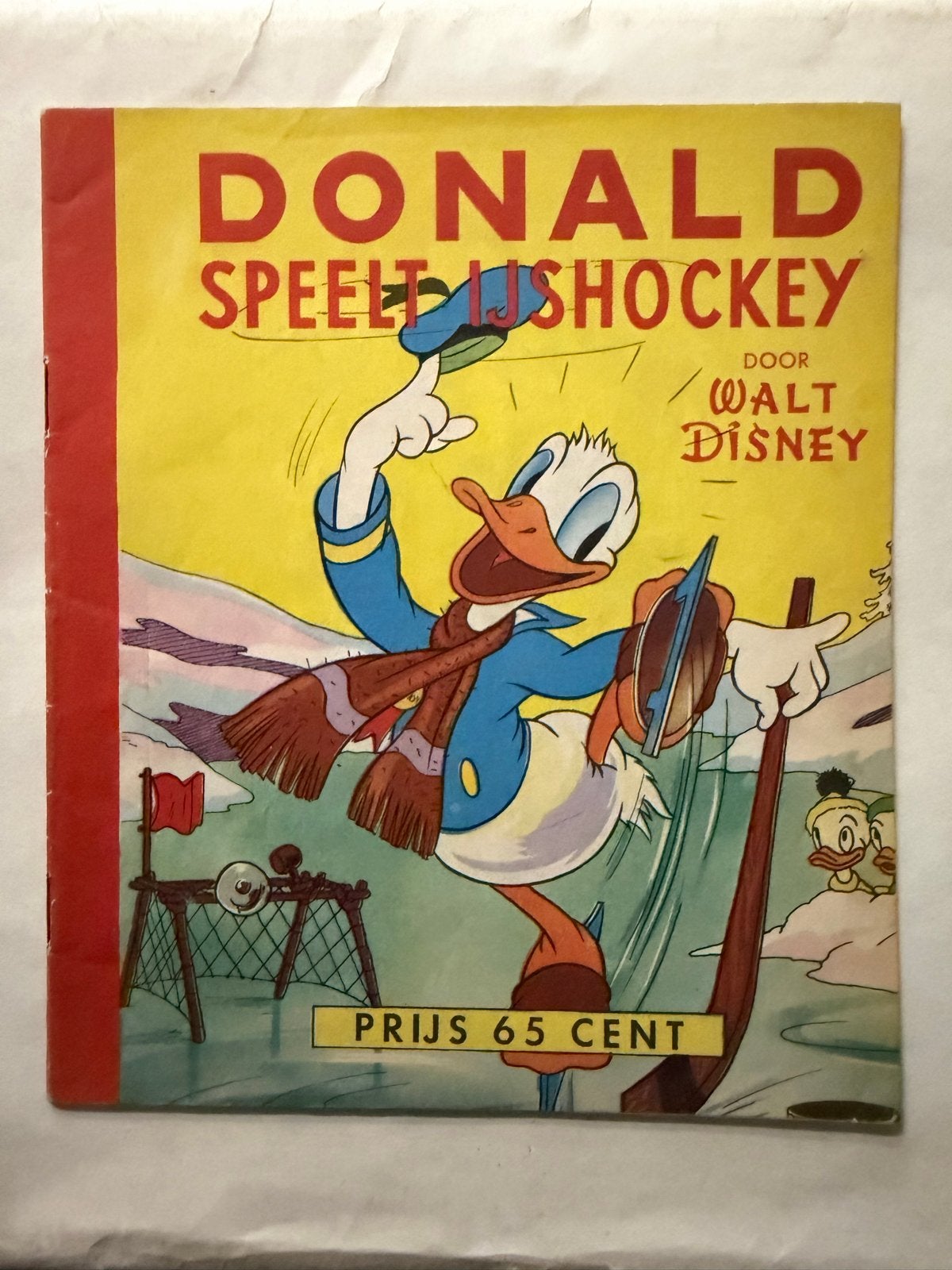 Donald Duck Speelt Ijshockey 65 cent 1e druk jaren 60, Boeken, Eén stripboek, Ophalen of Verzenden, Zo goed als nieuw