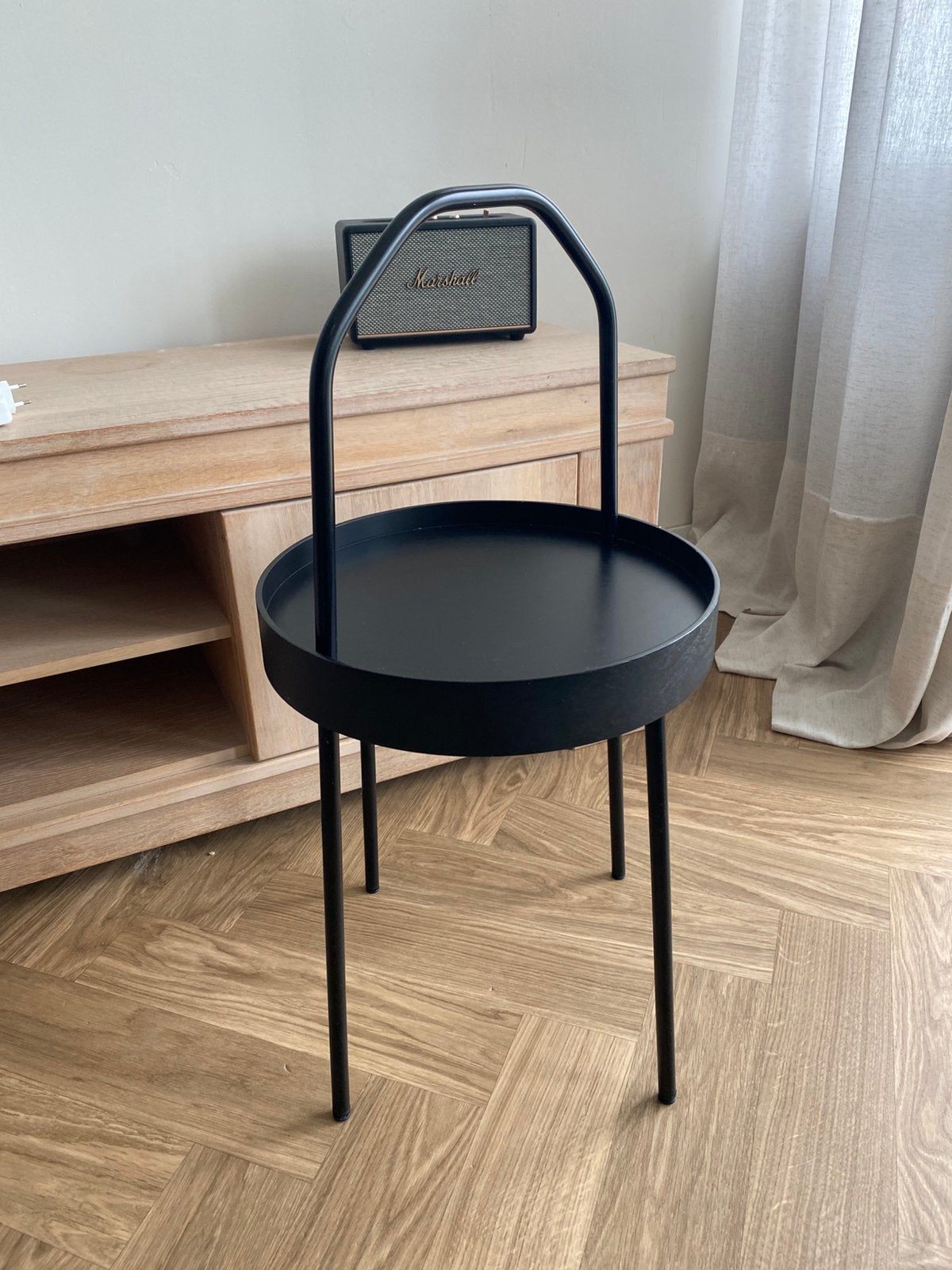 Table Burvik Black, Huis en Inrichting, Tafels | Bijzettafels, Ophalen, Zo goed als nieuw, 75 cm of meer, 60 cm of meer