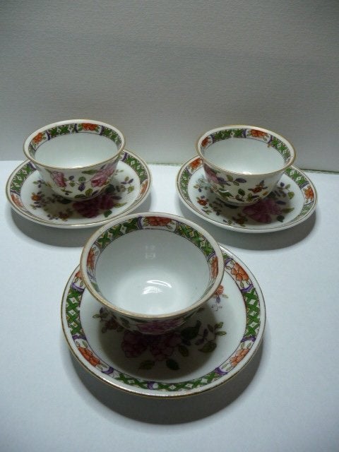 3 antieke kop en schotels Mosa PMM Holland - periode 1920, Ophalen of Verzenden