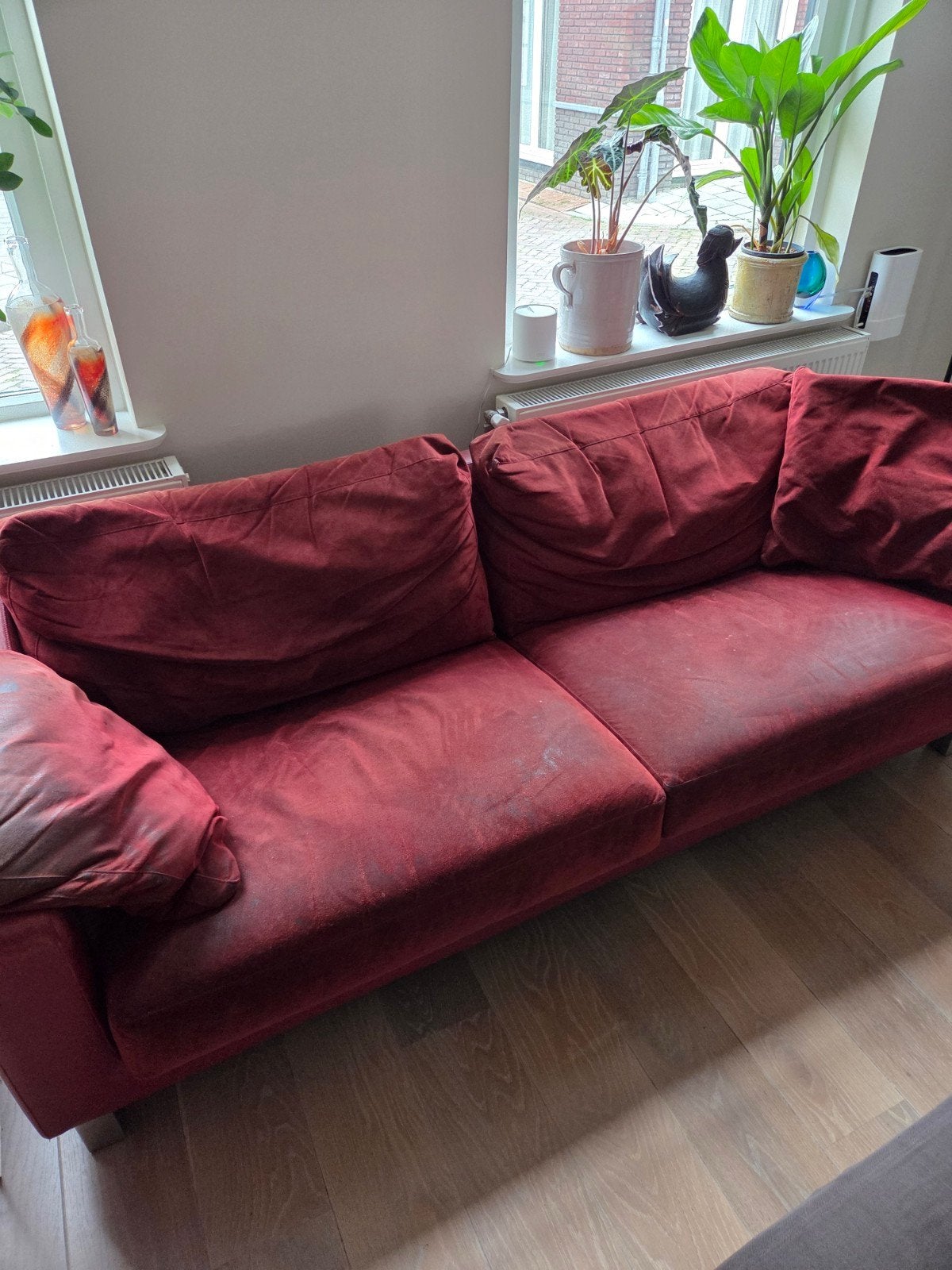 Leolux bank, 3-zits, Ophalen, Gebruikt, Driepersoons, 75 tot 100 cm