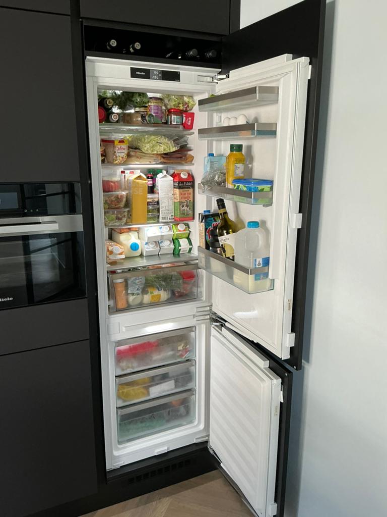 Miele KFN7785 inbouw koel-vriescombinatie, Witgoed en Apparatuur, Koelkasten en IJskasten, Ophalen, 200 liter of meer, Met aparte vriezer