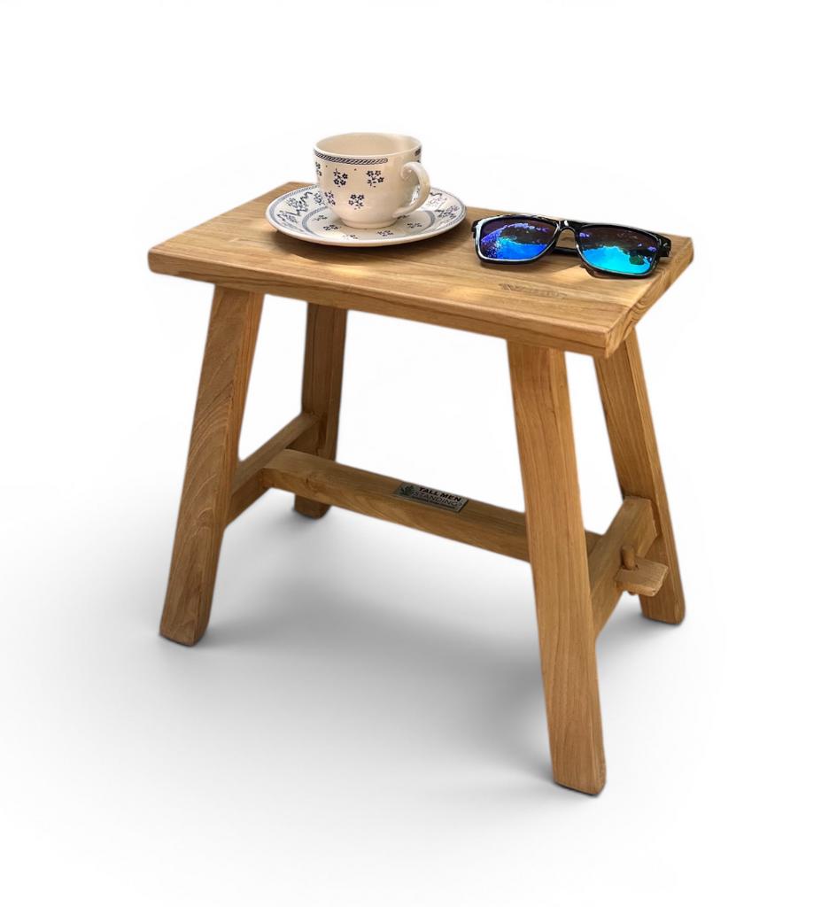 Teak Krukje - Nieuw in doos - Eigen import Indonesië, Huis en Inrichting, Krukjes, Ophalen of Verzenden, Nieuw, Hout