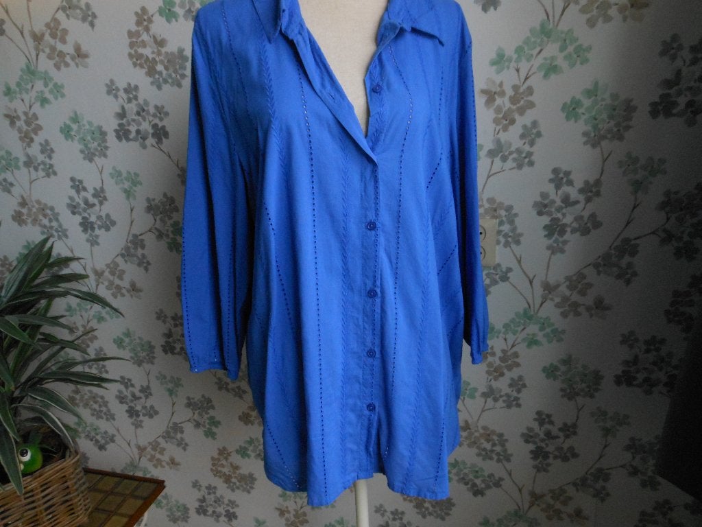 Kobaltblauwe blouse, Ophalen of Verzenden, Zo goed als nieuw, Blauw, Blouse of Tuniek
