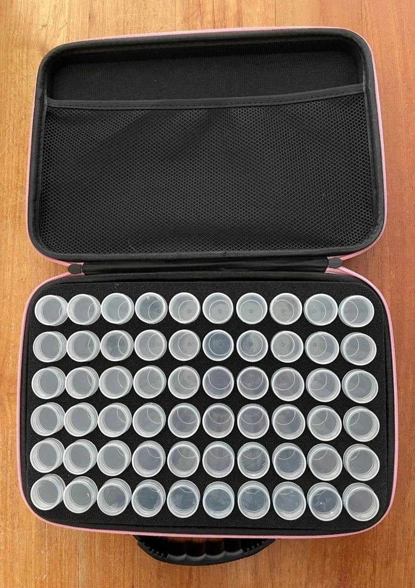 Diamond Painting Koffer met 60 Potjes - Nieuw, Roze, Gereedschap of Toebehoren, Nieuw, Ophalen of Verzenden