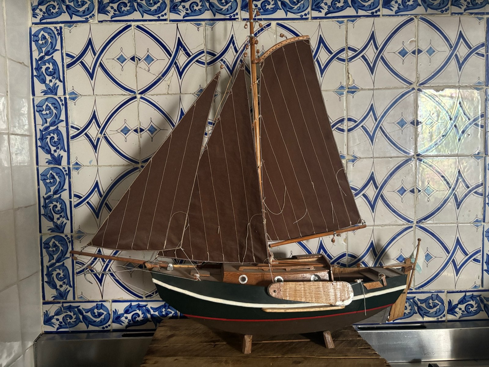 Groot model zeeschouw, Hobby en Vrije tijd, Modelbouw | Boten en Schepen, Gebruikt, Groter dan 1:32, Overige merken, Ophalen
