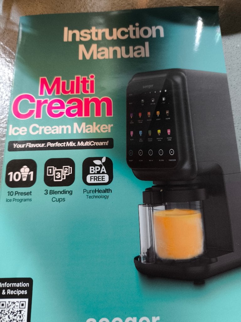 Seeger Multi Cream IJsmachine - Zo goed als nieuw, Ophalen, Zo goed als nieuw, Zelfvriezend