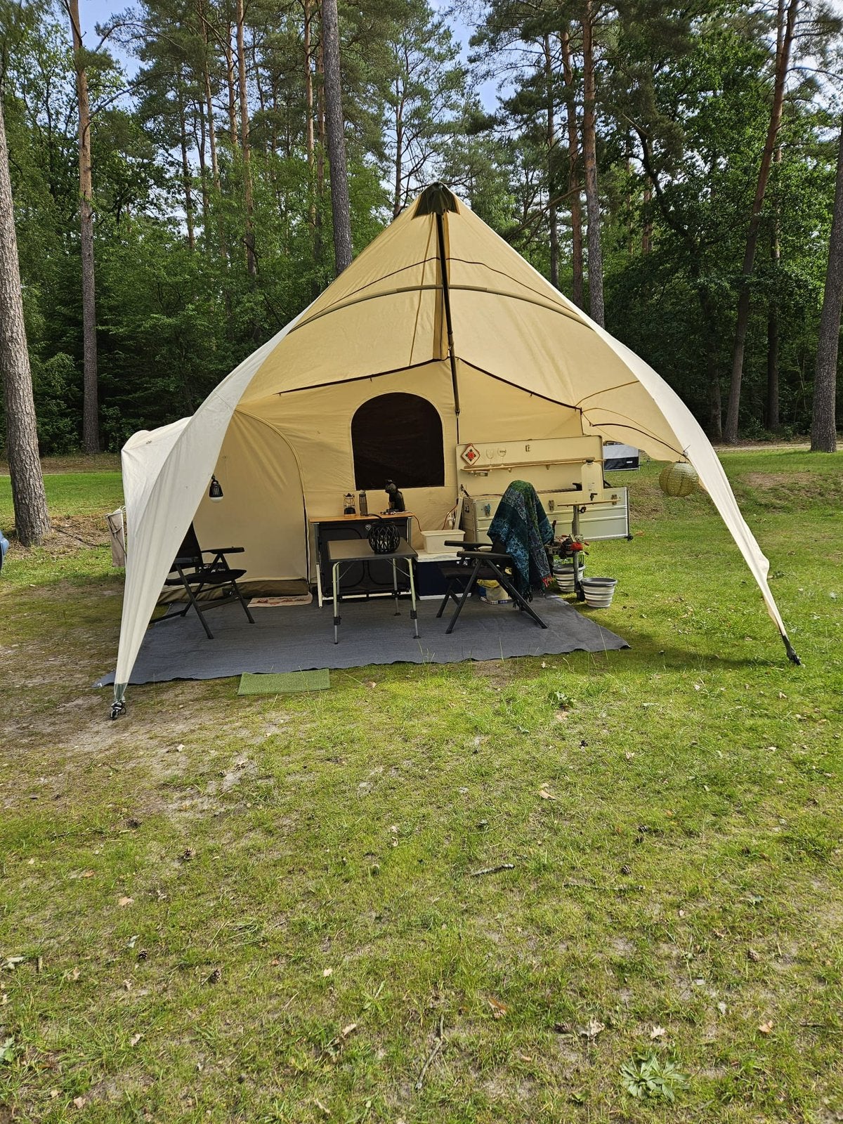 Vouwwagen Holtkamper Cocoon Aero Windforce, Ophalen, Beige, Aanwezig, Holtkamper