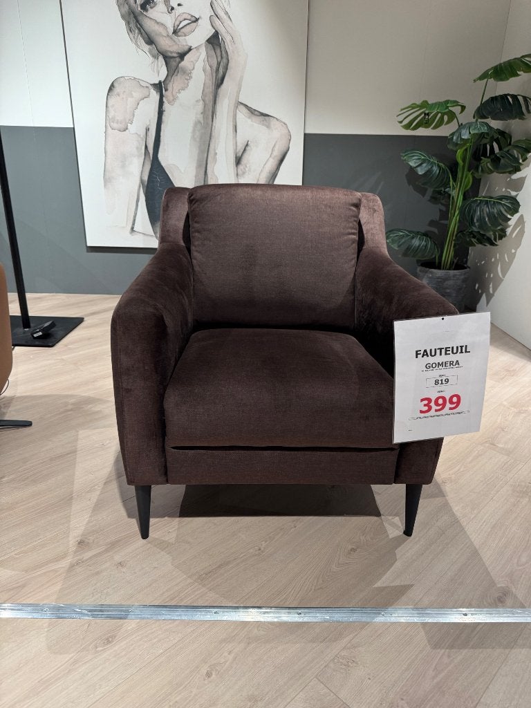 Fauteuil Gomera – Bruin – Showmodel, Ophalen, Bruin, Zo goed als nieuw, Eén
