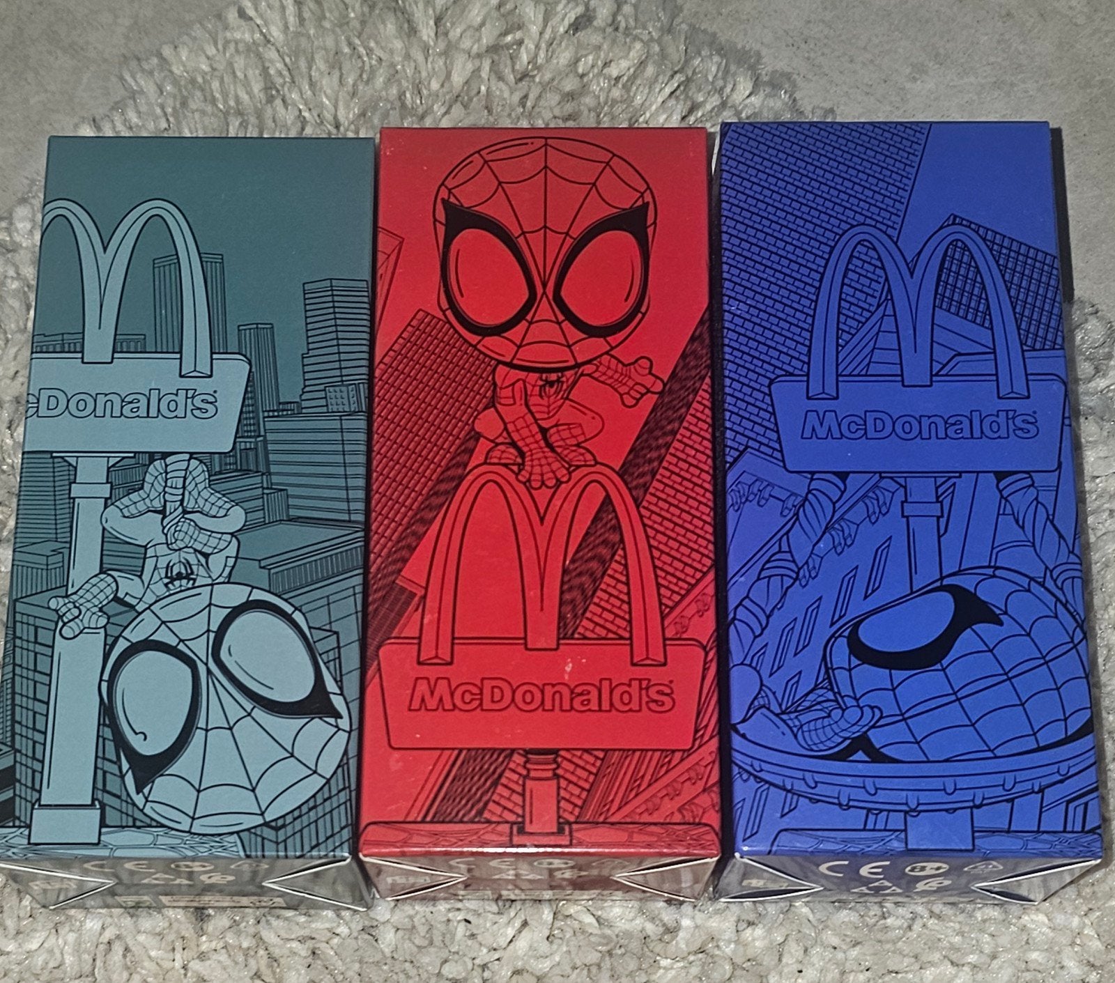 McDonald's Spider-Man Figuren Nieuw in dozen (3 stuks), Ophalen of Verzenden, Nieuw