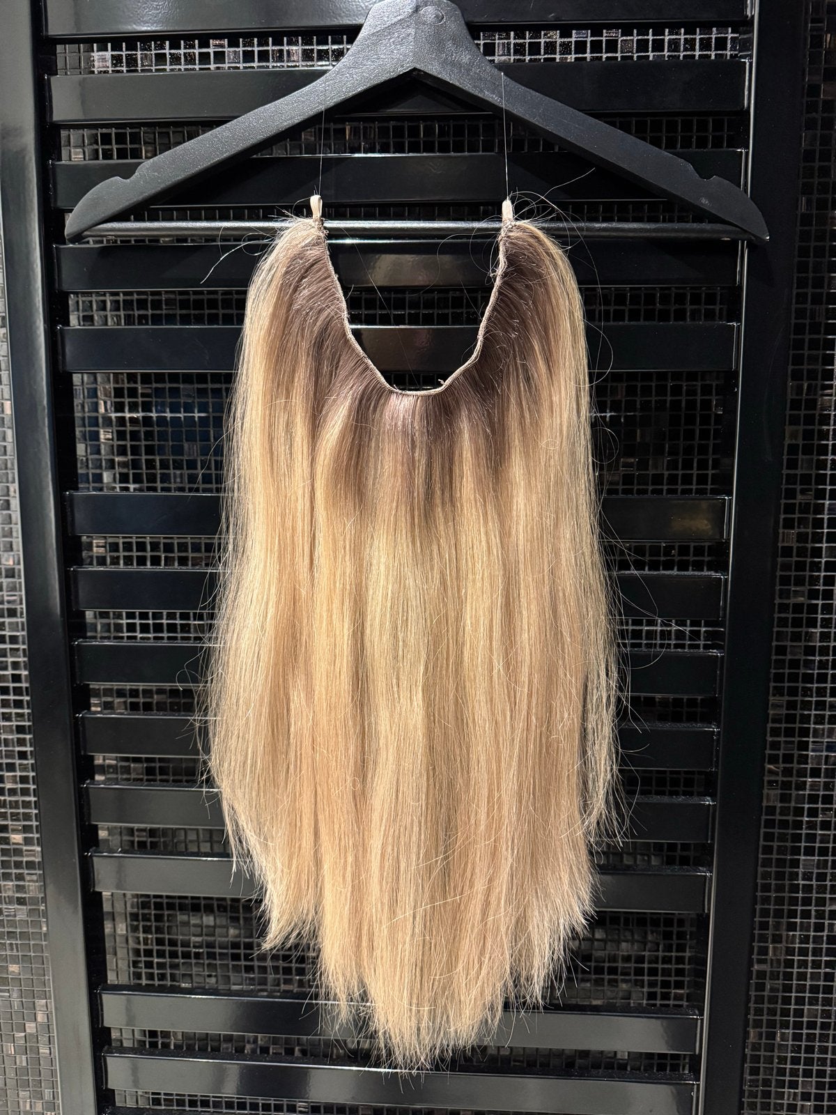 Haarverlenging - Blond - Flip in hair extension, Ophalen of Verzenden, Zo goed als nieuw, Pruik of Haarverlenging