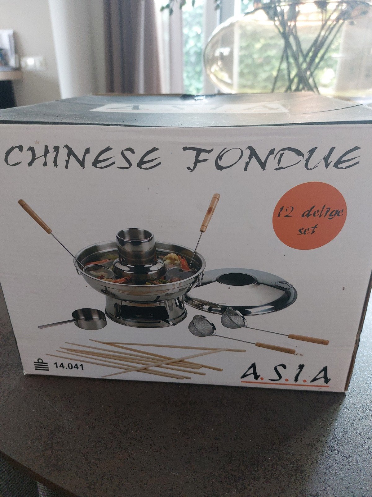 Chinese Fondue Set - 12-delig - Nieuw in doos, Ophalen, Nieuw, Brander, Fondueset