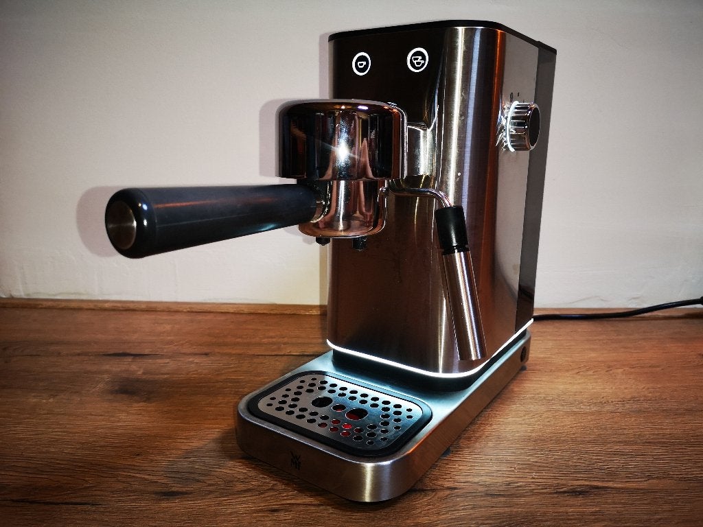 WMF Lumero RVS espressomachine/pistonmachine + extra’s, Espresso apparaat, Gemalen koffie, Ophalen of Verzenden, Zo goed als nieuw