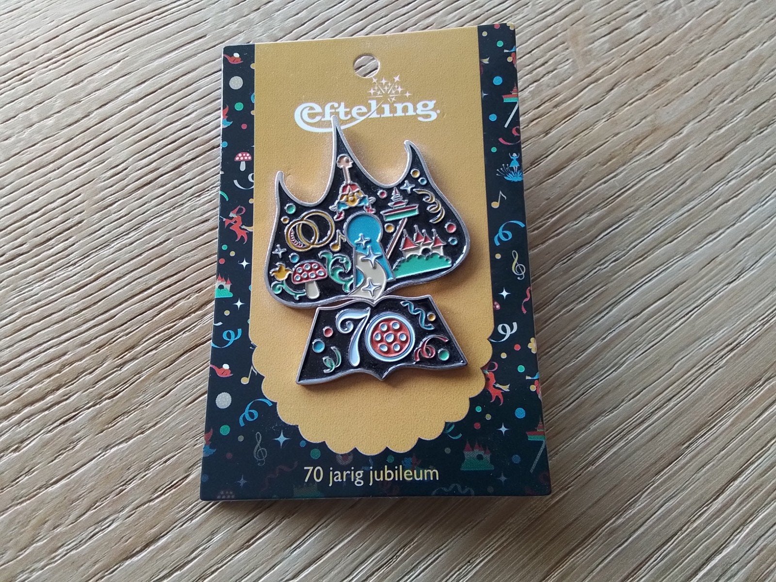 nieuwe efteling pin 70 jaar, Verzamelen, Efteling, Ophalen of Verzenden, Nieuw, Button of Speldje