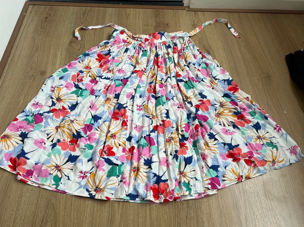 Copines kleurrijke wikkelrok bloemen wit roze blauw 40, Maat 38/40 (M), Wit, Ophalen of Verzenden, Zo goed als nieuw