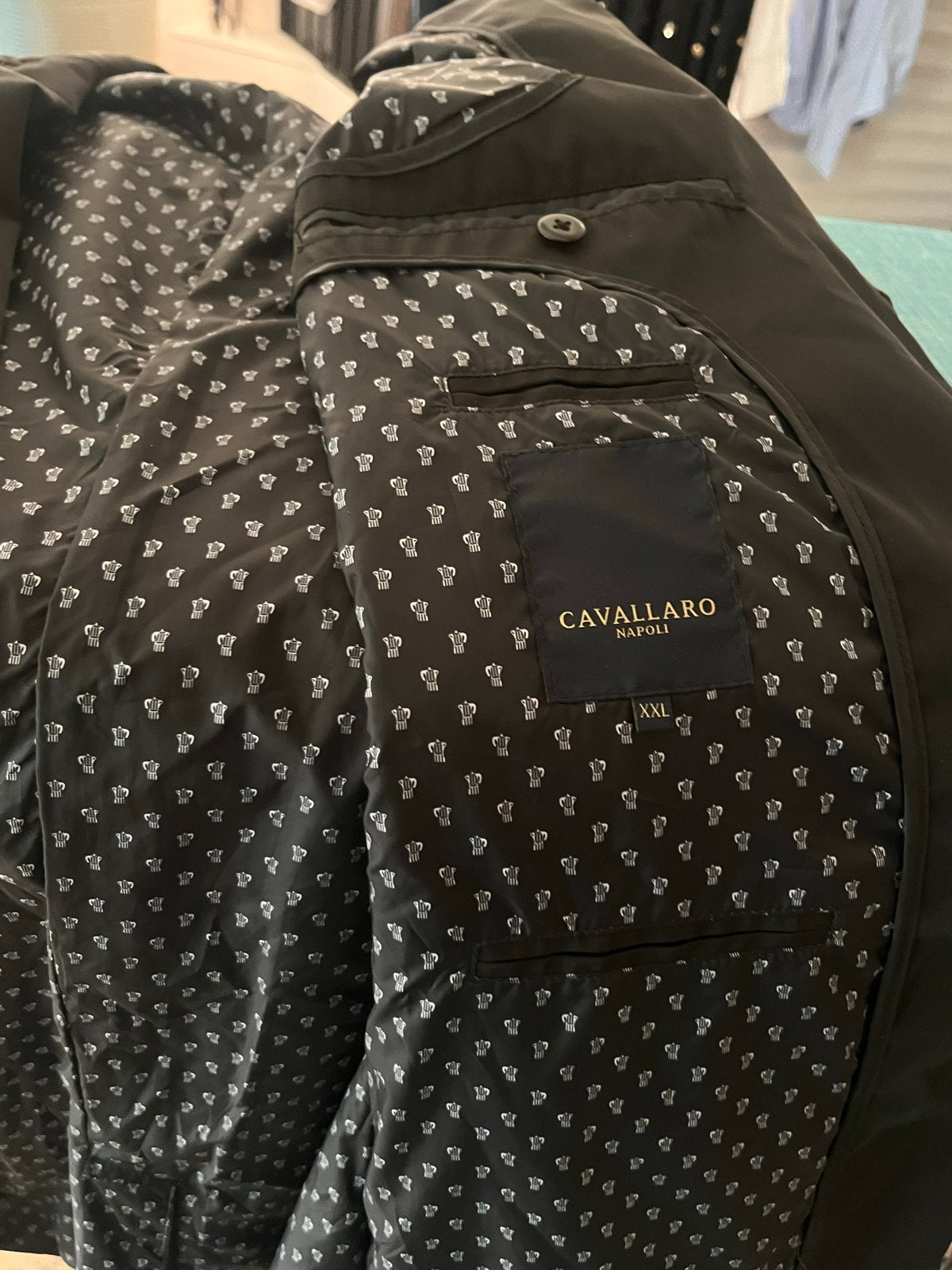 Heren regenjas Cavallaro Napoli zo goed als nieuw, Ophalen of Verzenden, Zo goed als nieuw, Overige maten, Zwart