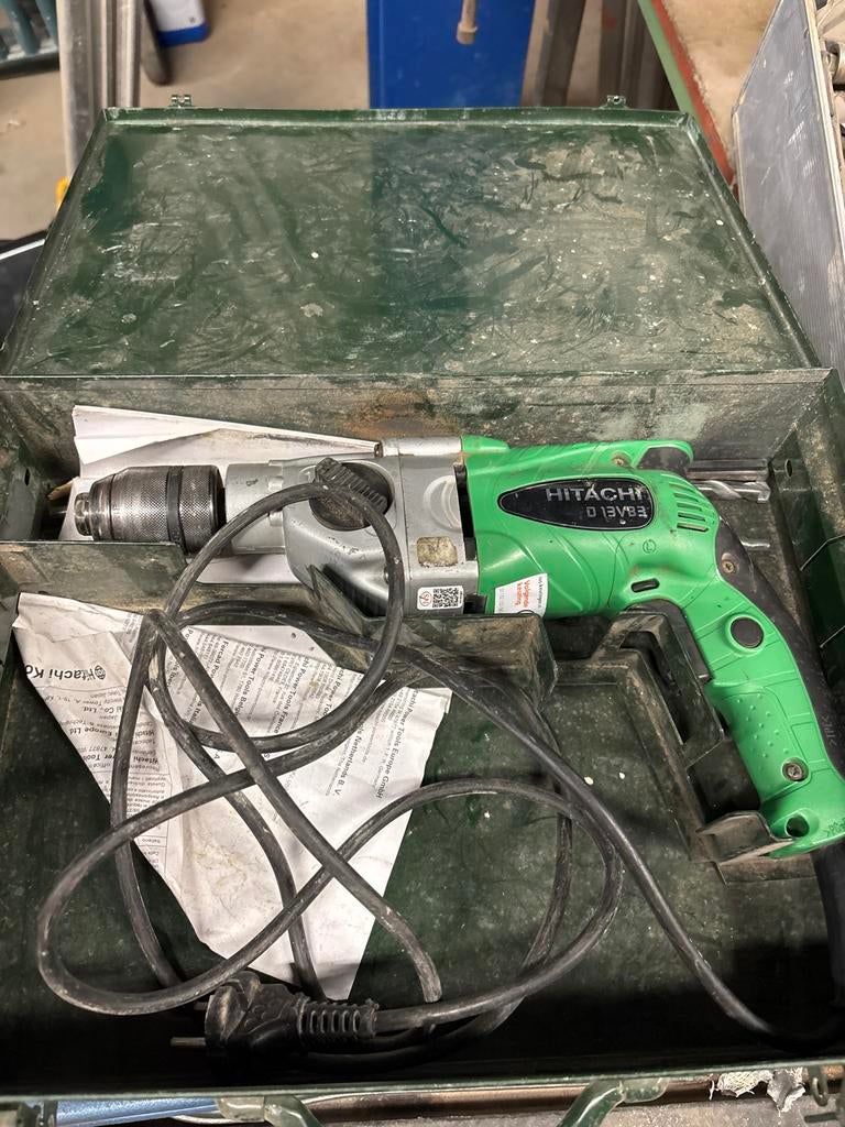 Hitachi Boormachine D13VE3 - Gebruikt, Doe-het-zelf en Verbouw, Gereedschap | Boormachines, Ophalen of Verzenden, Gebruikt, 600 watt of meer