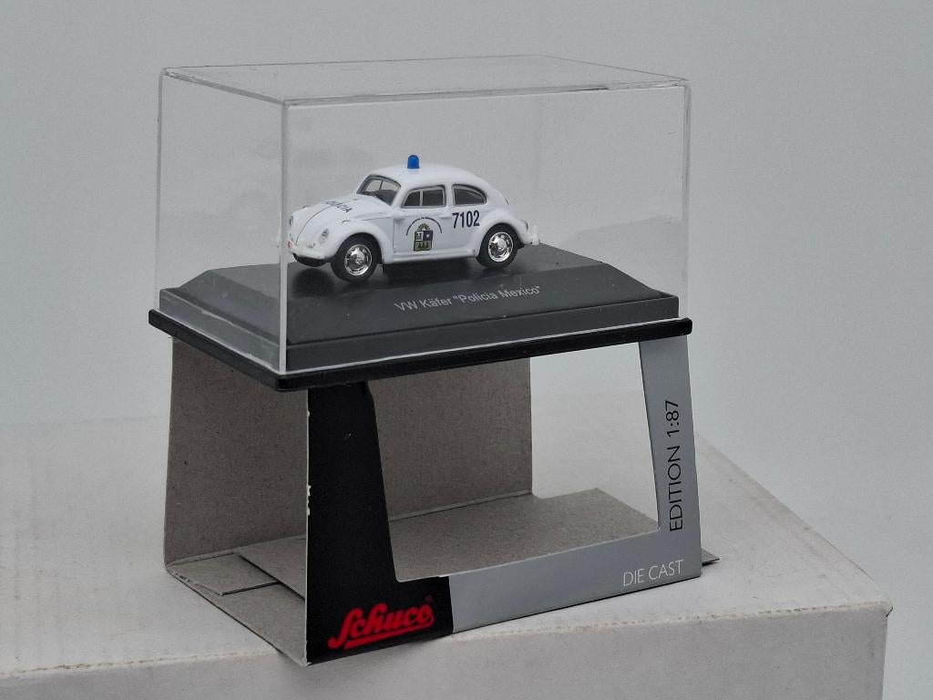 VW Kever - Policia Mexico - Schuco 1/87, Verzenden, Zo goed als nieuw, Auto, Schuco